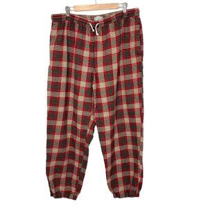 Abercrombie & Fitch Plaid Lounge Pants Y2K Drawstring Elastic Waist Casual XL